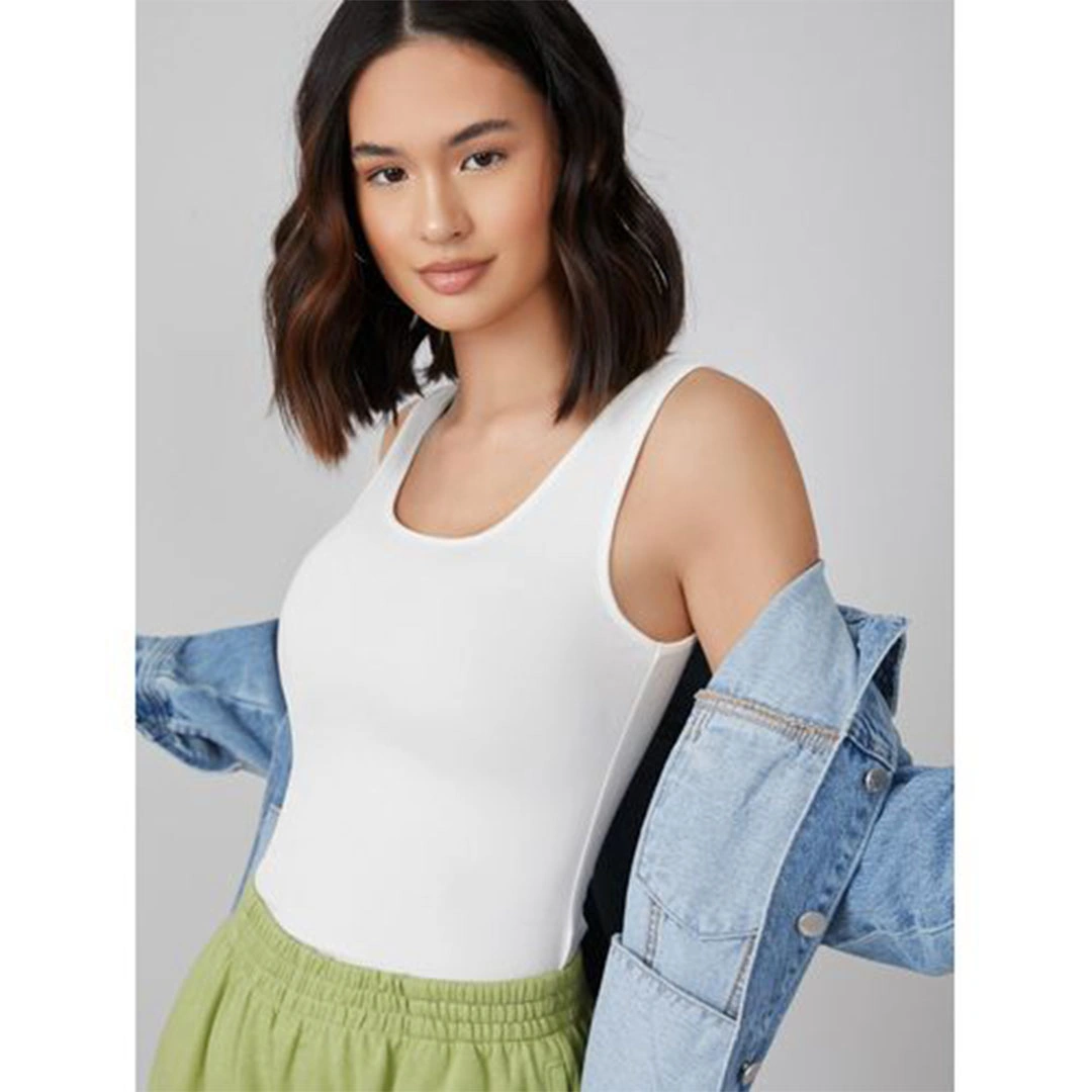 الميسيري تانك توب حريمي كت قطن - أبيض