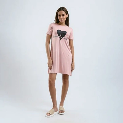 ميسيري قميص نوم أكمام قصيرة حريمي قطن - بينك