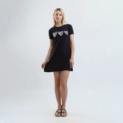 ميسيري قميص نوم مسيري أكمام قصيرة مطبوع - أسود