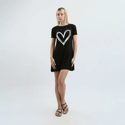 ميسيري قميص نوم حريمي مسيري أكمام قصيرة قطن - أسود