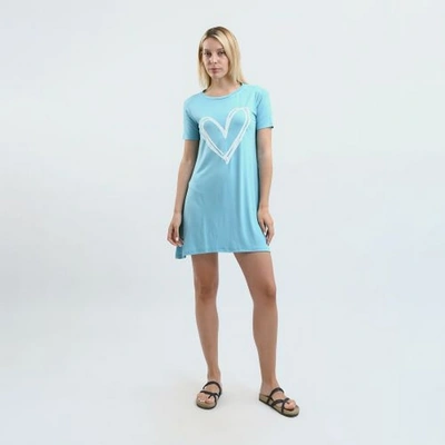 ميسيري قميص نوم حريمي مطبوع أكمام قصيرة - لبني