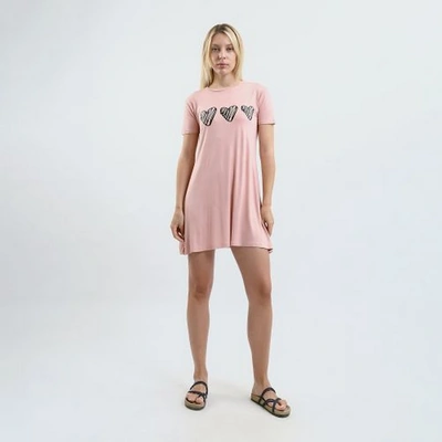 ميسيري قميص نوم حريمي قطن أكمام قصيرة - بينك