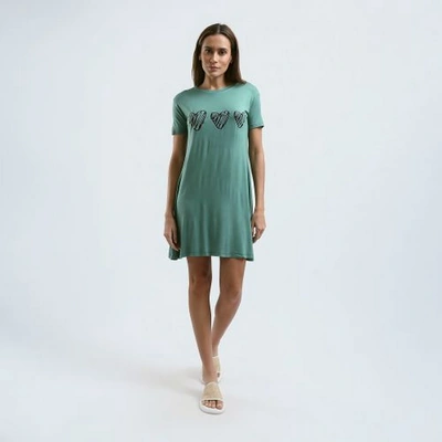 ميسيري قميص نوم حريمي مسيري مطبوع أكمام قصيرة - فسدقي