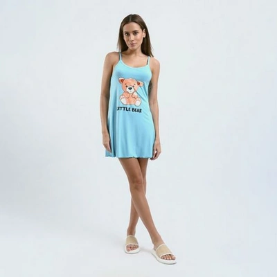 ميسيري قميص نوم حريمي قصير حمالات رفيعة - لبني