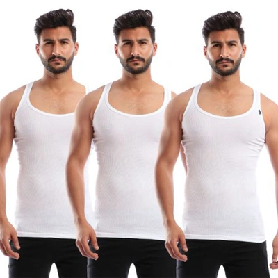 قطونيل فانلة رجالي قطن حمالة - 3 قطع