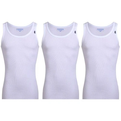 قطونيل فنلات رجالي رقبة كت عريض قطن - 3 قطع