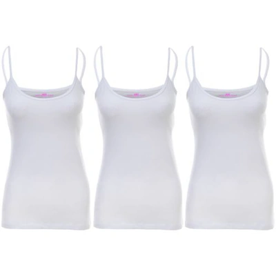 الميسيري توب قطن سباجيتي حريمي - 3 قطع - أبيض