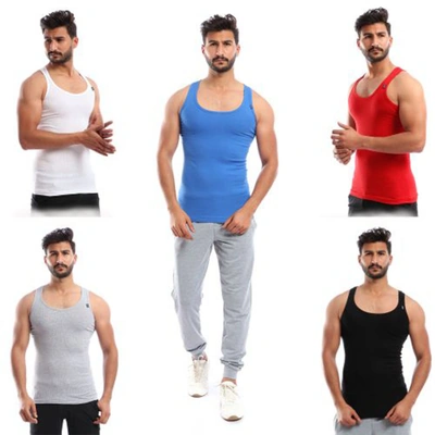 قطونيل فانلات داخلية رجالي قطن - 5 قطع
