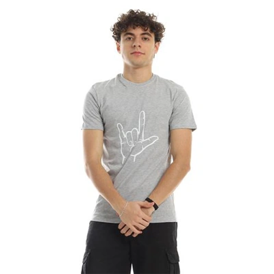 الميسيري تيشيرت رجالي قطن - رمادي فاتح