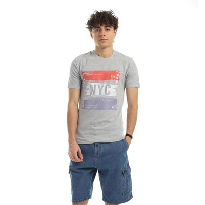 الميسيري تيشيرت رجالى قطن - رمادي