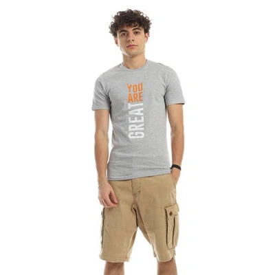 الميسيري تيشيرت يو ار جريت رجالي قطن - رمادي