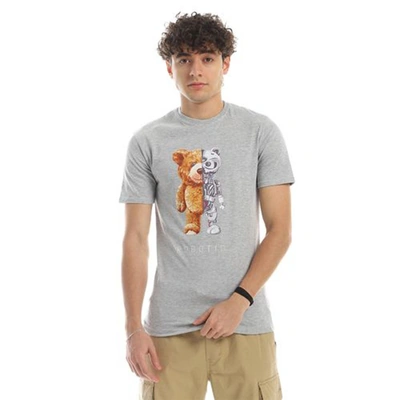 الميسيري تيشيرت رجالي قطن - رمادي