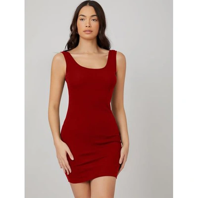 الميسيري فستان قطن بحمالات عريضة حريمي - أحمر