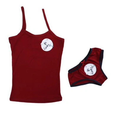 الميسيري طقم توب وبانتي بناتي قطن - 2 قطعة - نبيتي