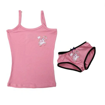 الميسيري طقم توب وبانتي بناتي - 2 قطعة - بينك