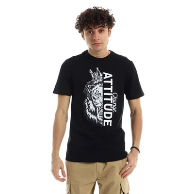 الميسيري تيشيرت رجالي قطن اتتيود - أسود