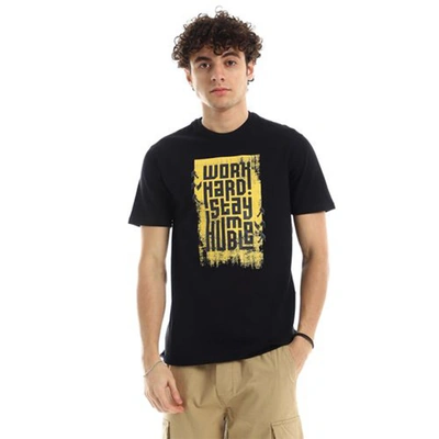 الميسيري تيشيرت قطن مطبوع رجالي - أسود