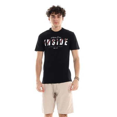 الميسيري تيشيرت رجالي قطن ان سايد - أسود