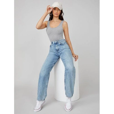 الميسيري توب قطن ستريتش - رمادي