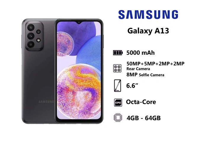 سامسونج A13 جالكسي - 64/4 جيجا - 4G - أسود