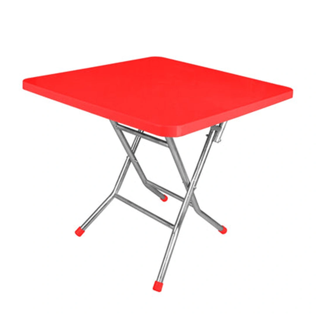 ترابيزة مربعة برجل معدن - برتقالي