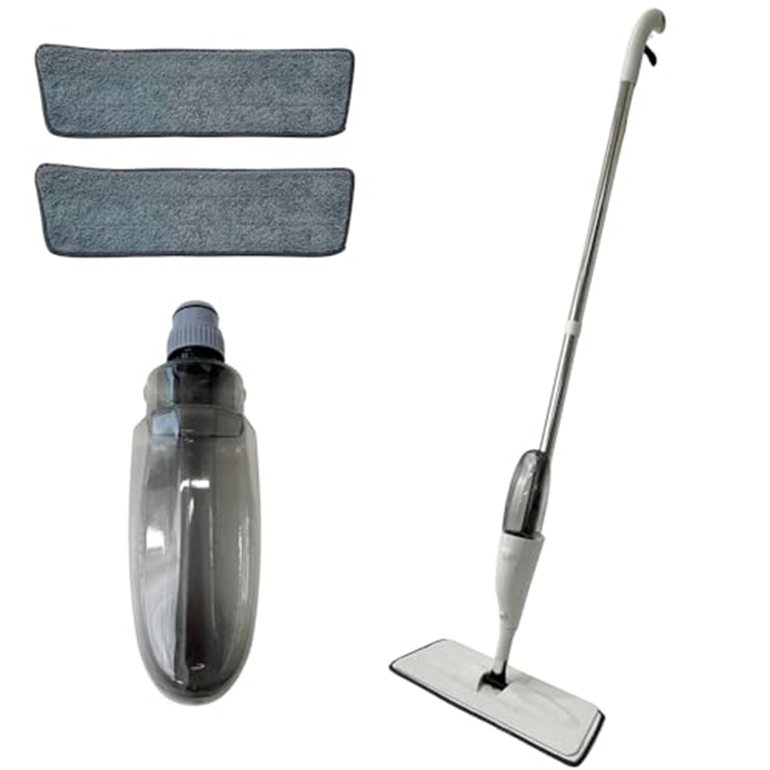 ممسحة بخاخ دوارة 360° مع غيارين ميكروفيبر