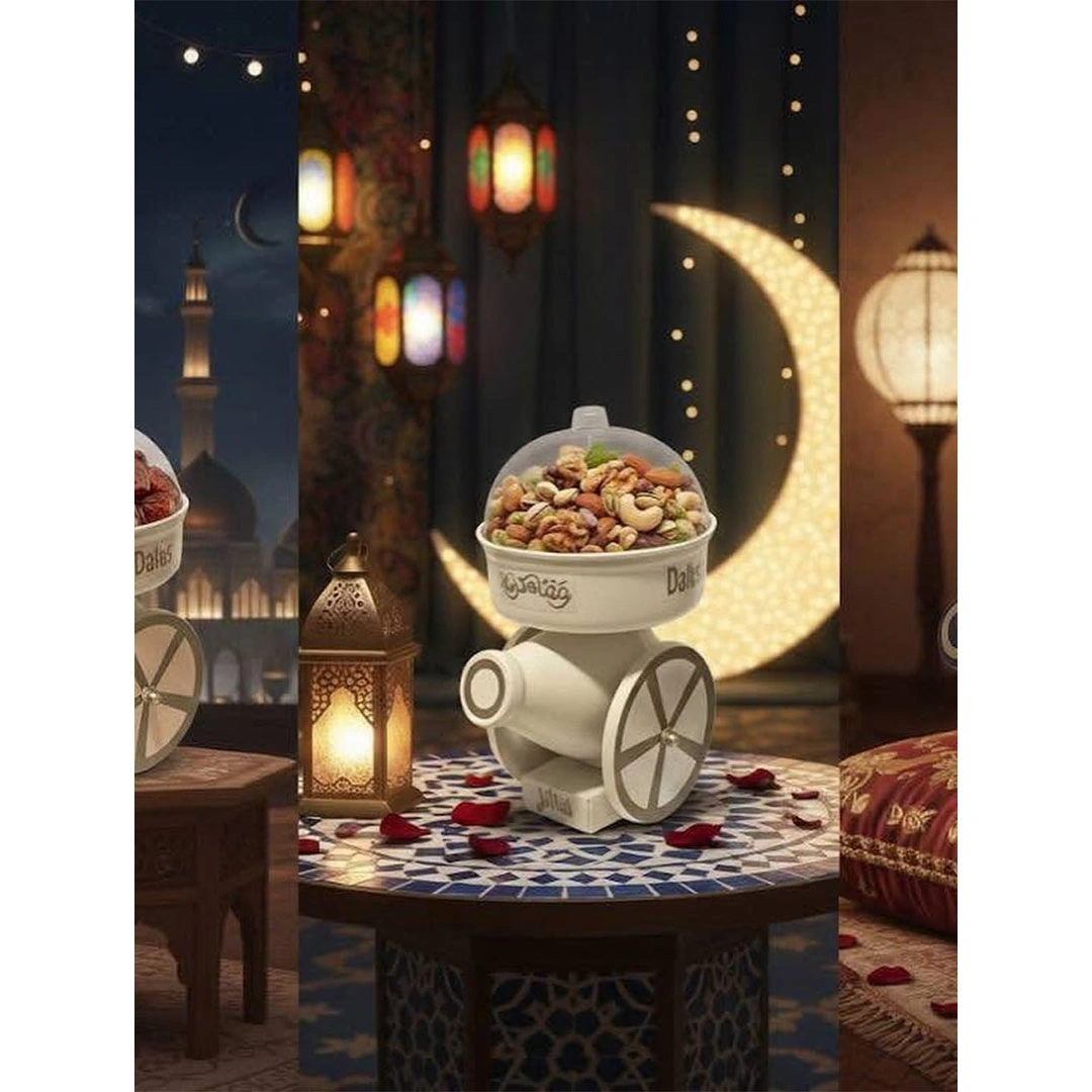 مدفع رمضان للتسالي - 16 سم - أبيض