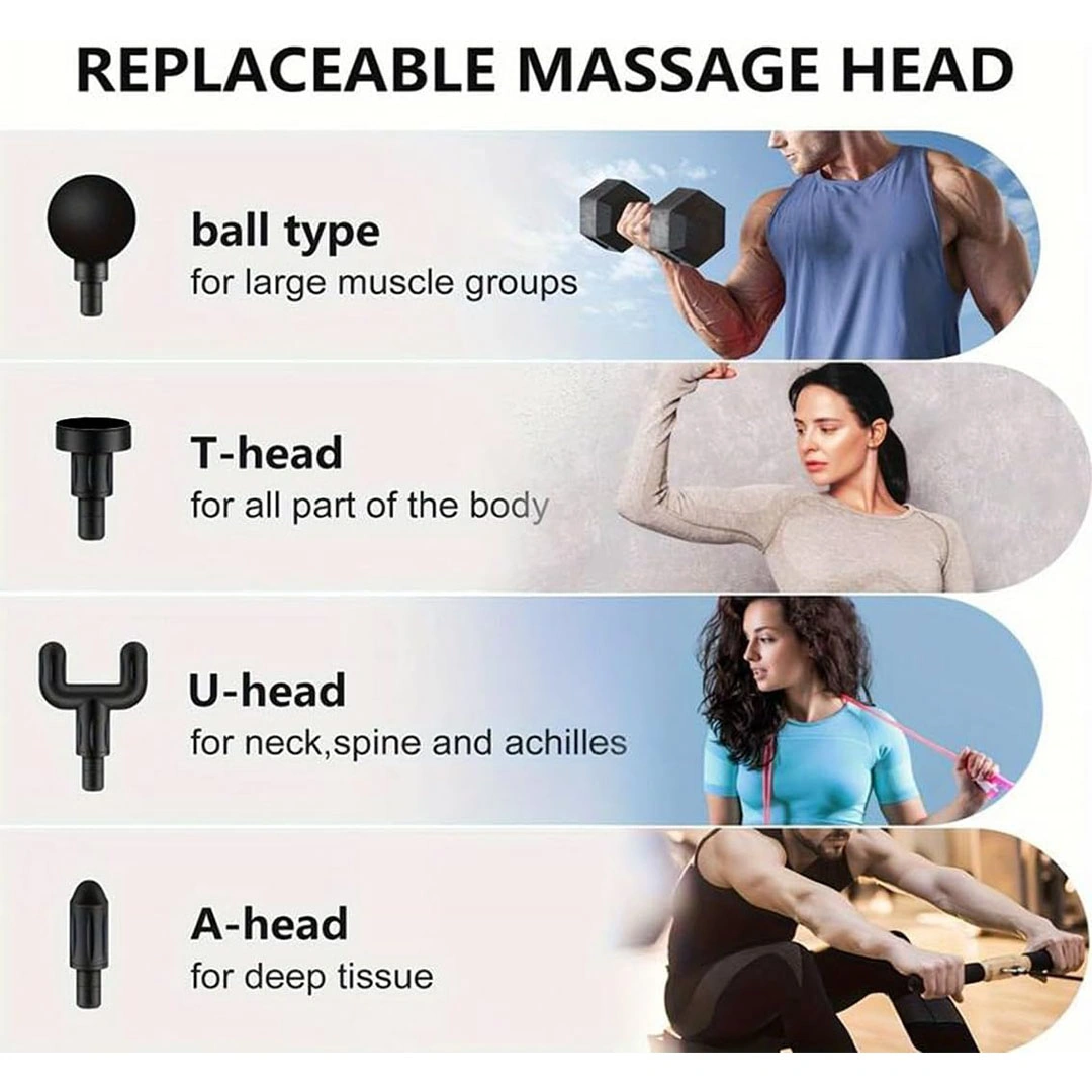 مسدس تدليك لتخفيف الالام - أحمر