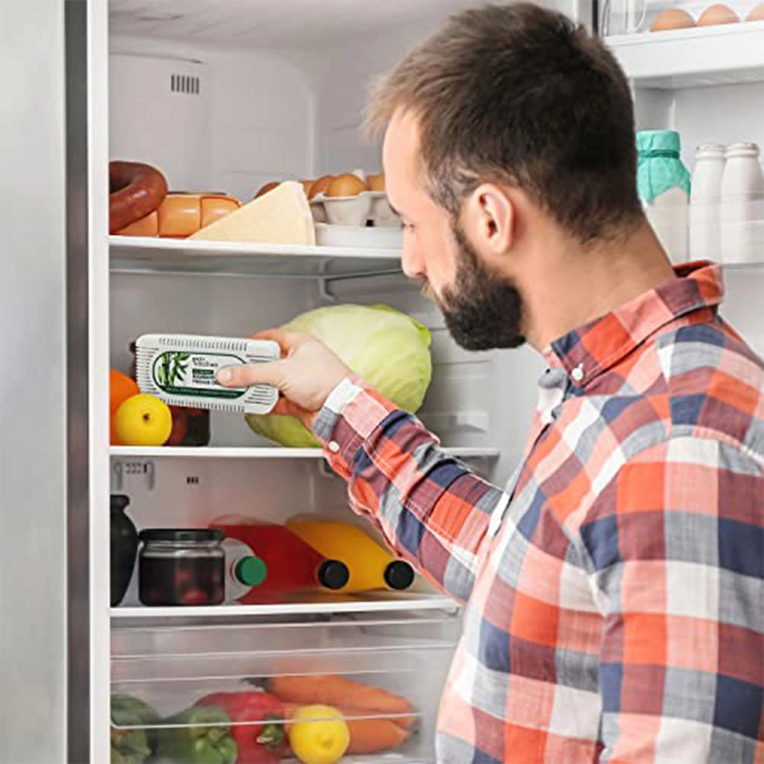 مزيل روائح للثلاجة من فحم الخيزران الطبيعي - قطعتان