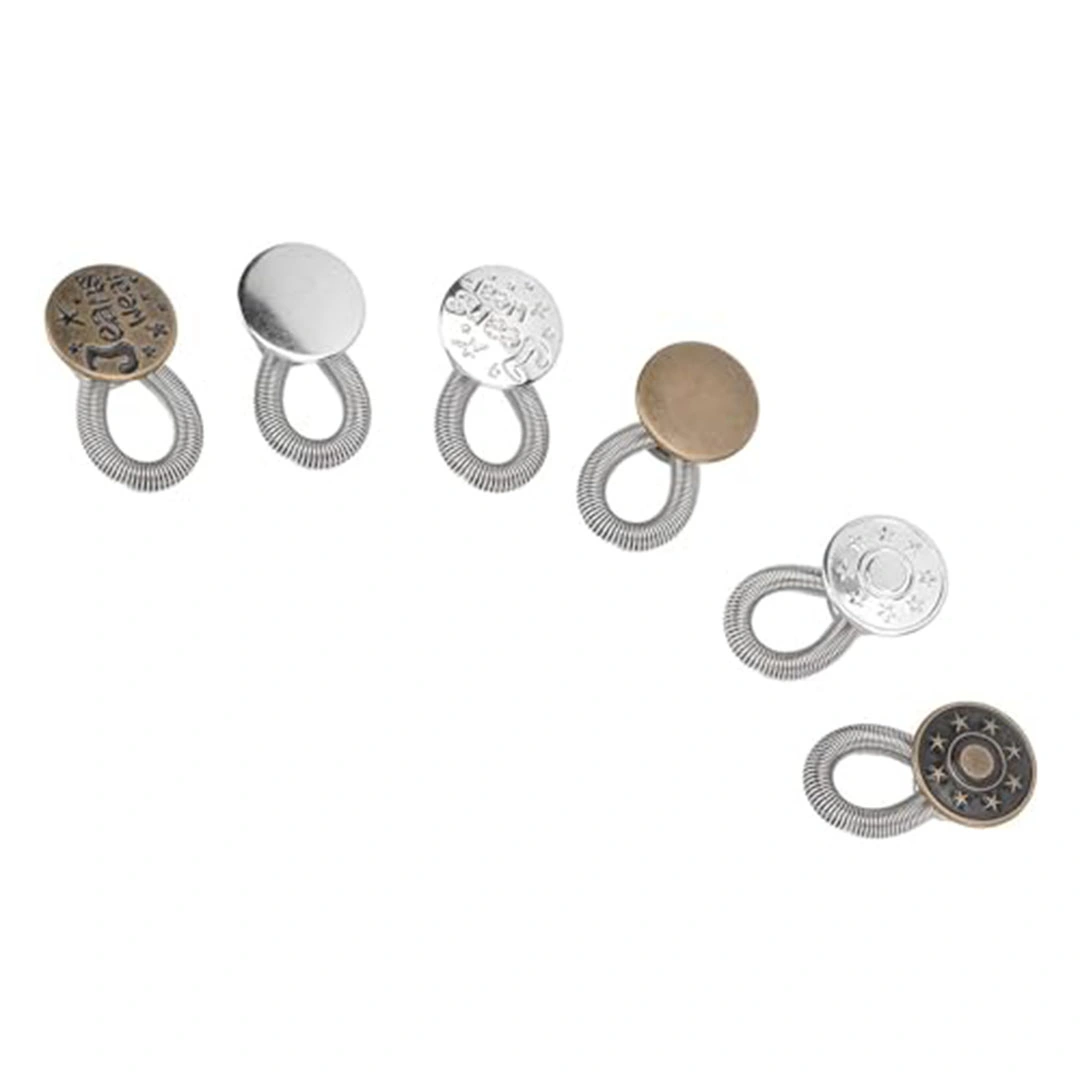أزرار موسعة لحزام الخصر للجينز والياقات والأساور والأكمام - 6 قطع