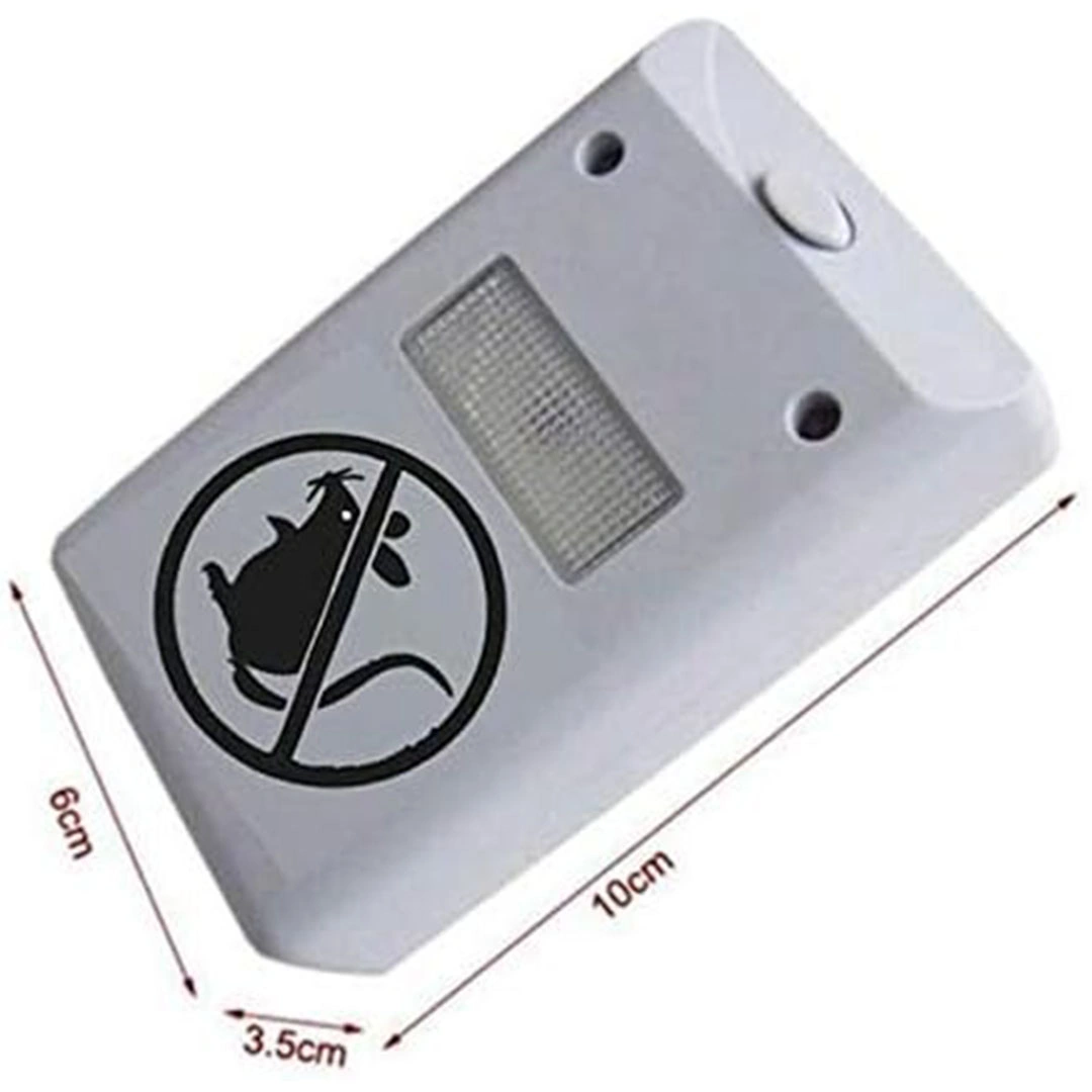 طارد للحشرات والفئران بالموجات فوق الصوتية - أبيض