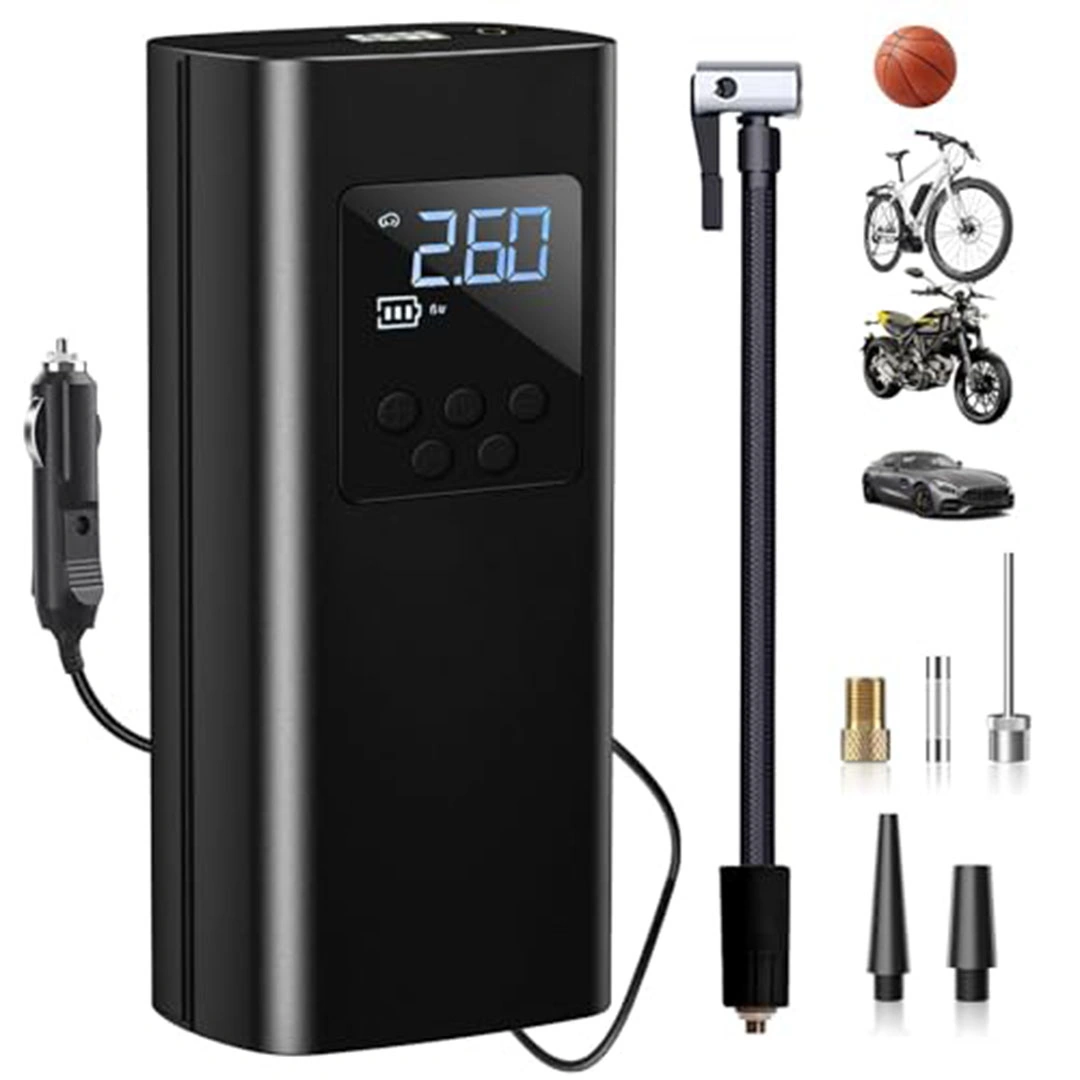 ضاغط هواء محمول 150PSI مع مقياس رقمي