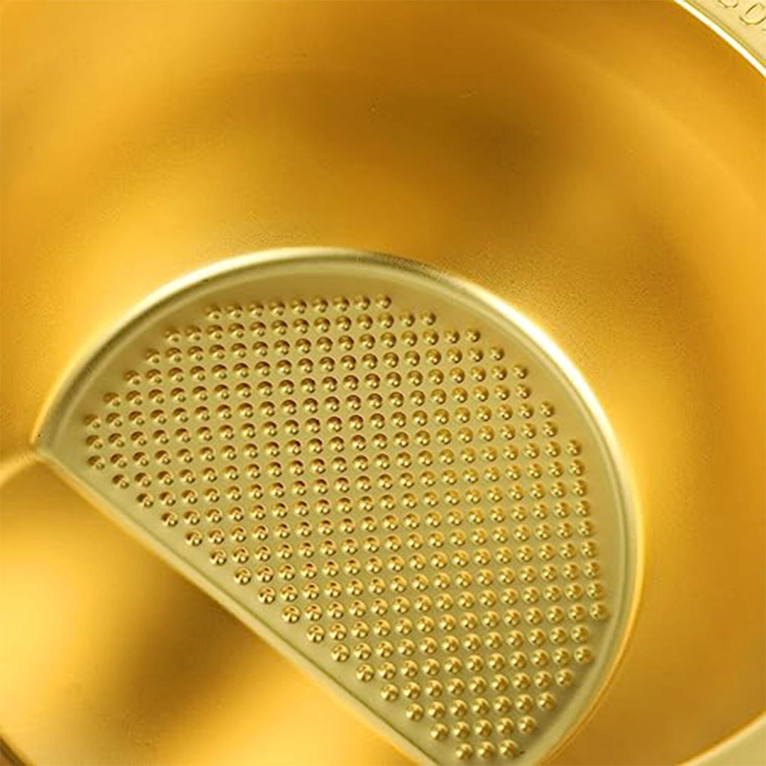 مصفاة غسيل خضروات و أرز استانلس ستيل - 27*13.5 سم