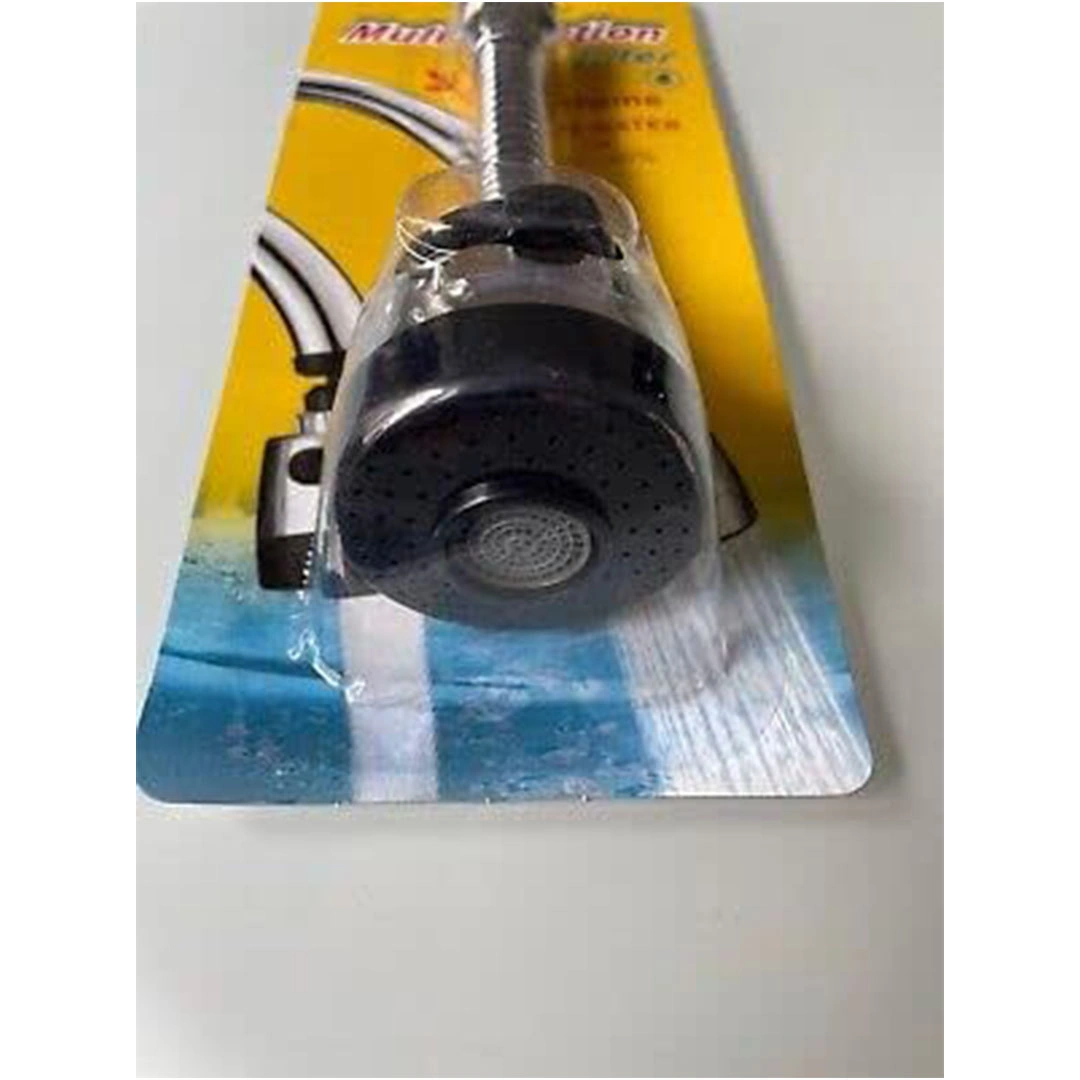 وصلة حنفية دوارة 360 درجة - فضي/اسود