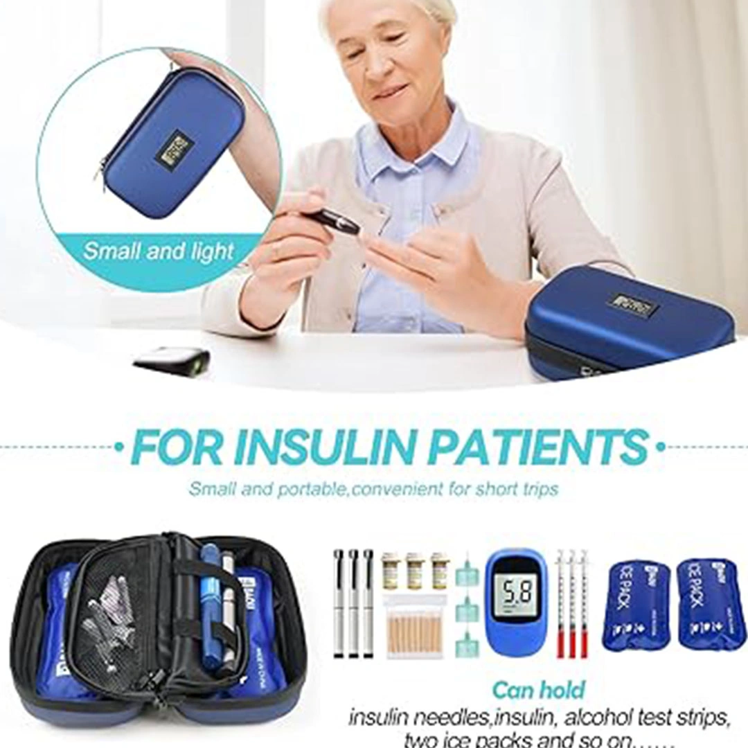 حافظة تبريد الإنسولين لـ 24 ساعة للسفر - أزرق