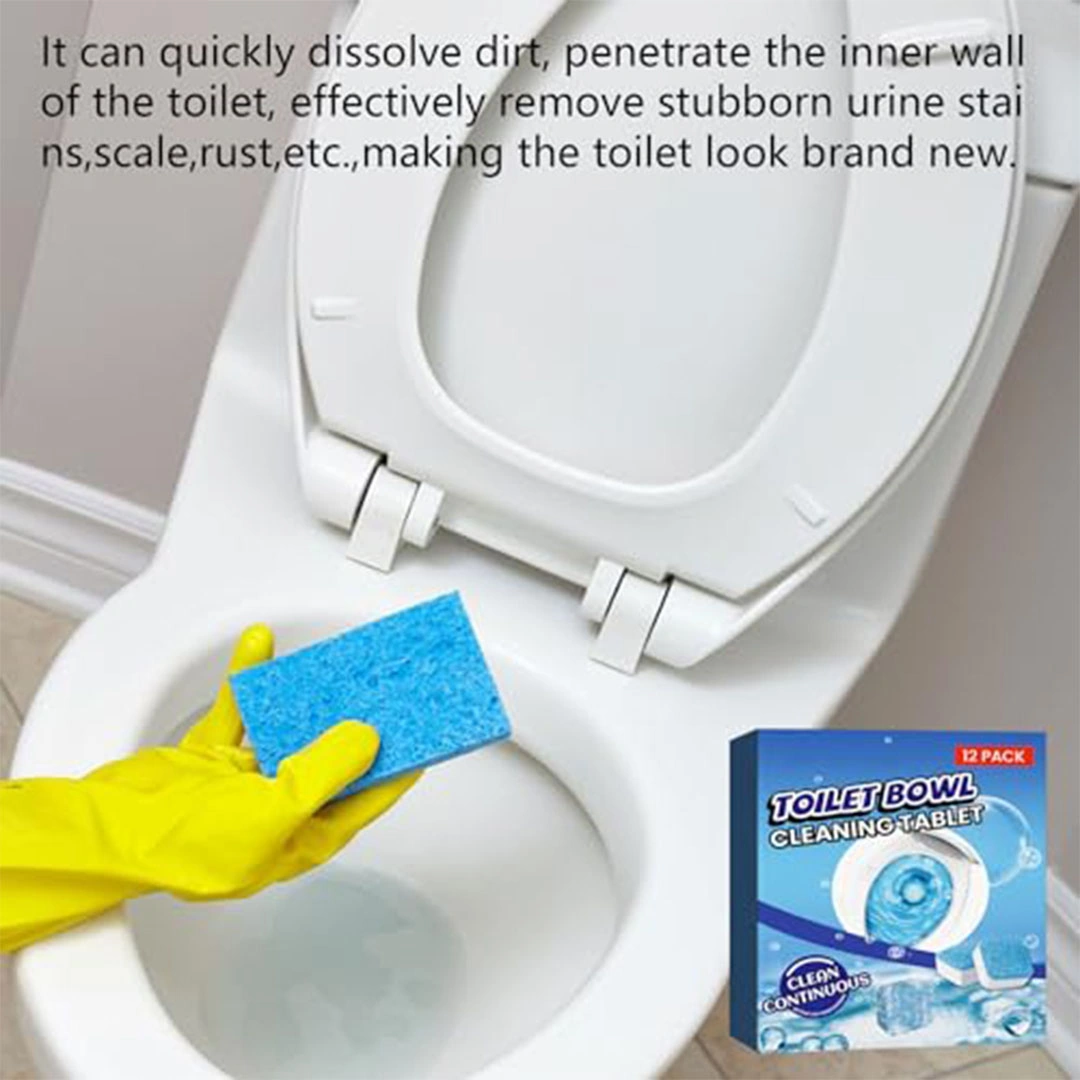 أقراص لخزان المرحاض مبيّضة ومعطرة طويلة الأمد لإزالة الروائح والترسبات - 12 قرص