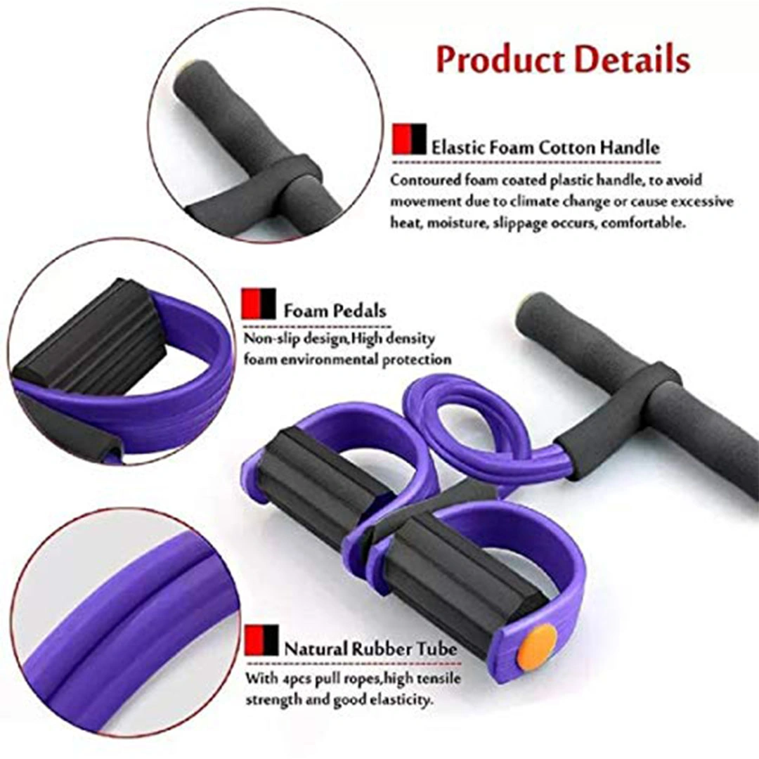 أداة تمرين مطاطية لسحب وشد الجسم 4 في 1 - لبني