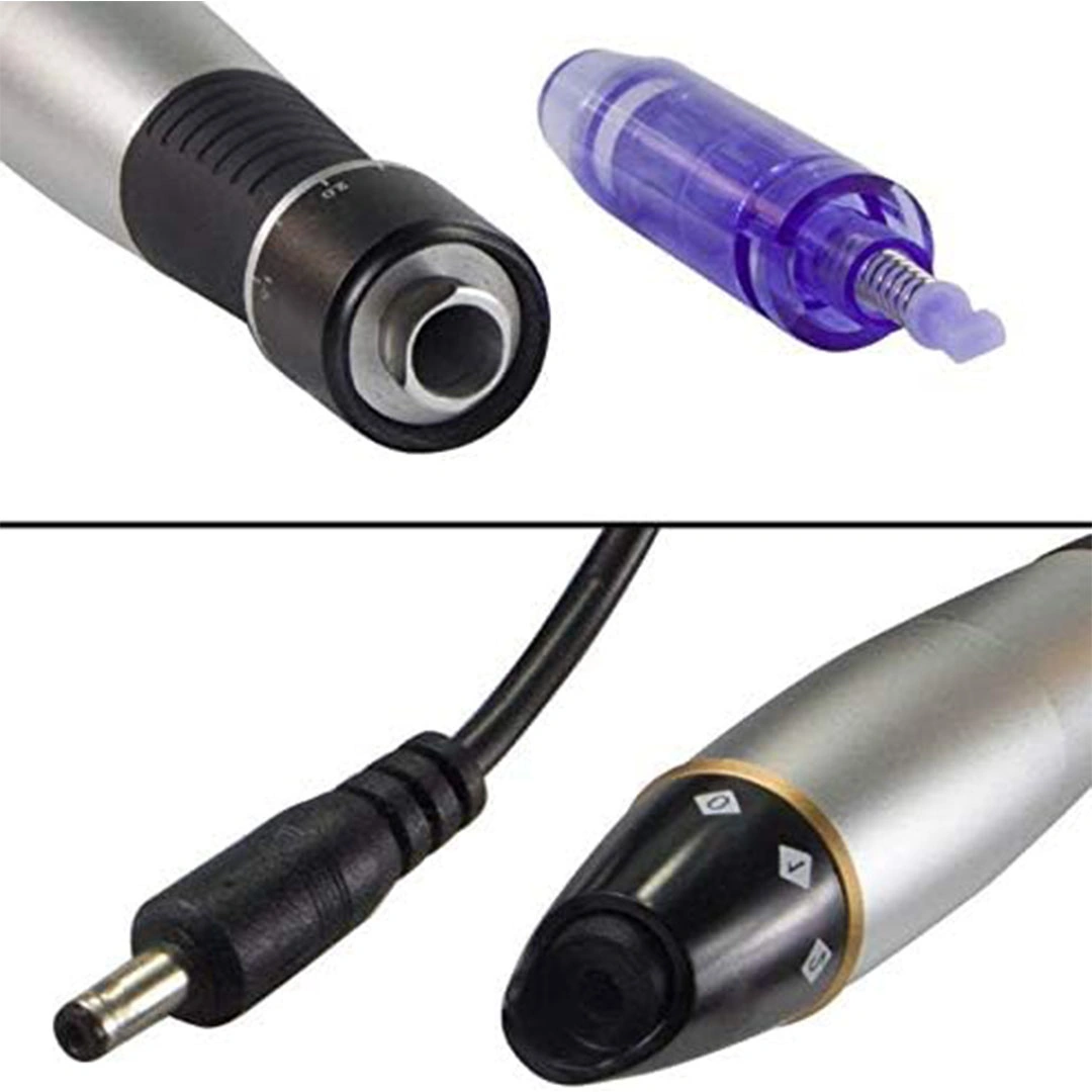 قلم وخز احترافي بالابر الدقيقة كهربائي اوتوماتيكي لعلاج البشرة A1