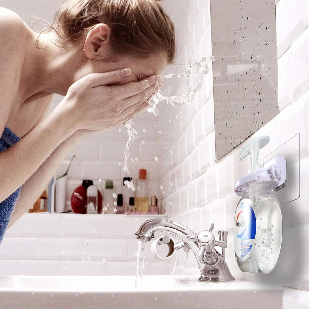 حامل زجاجات الشاور جل والصابون - أبيض