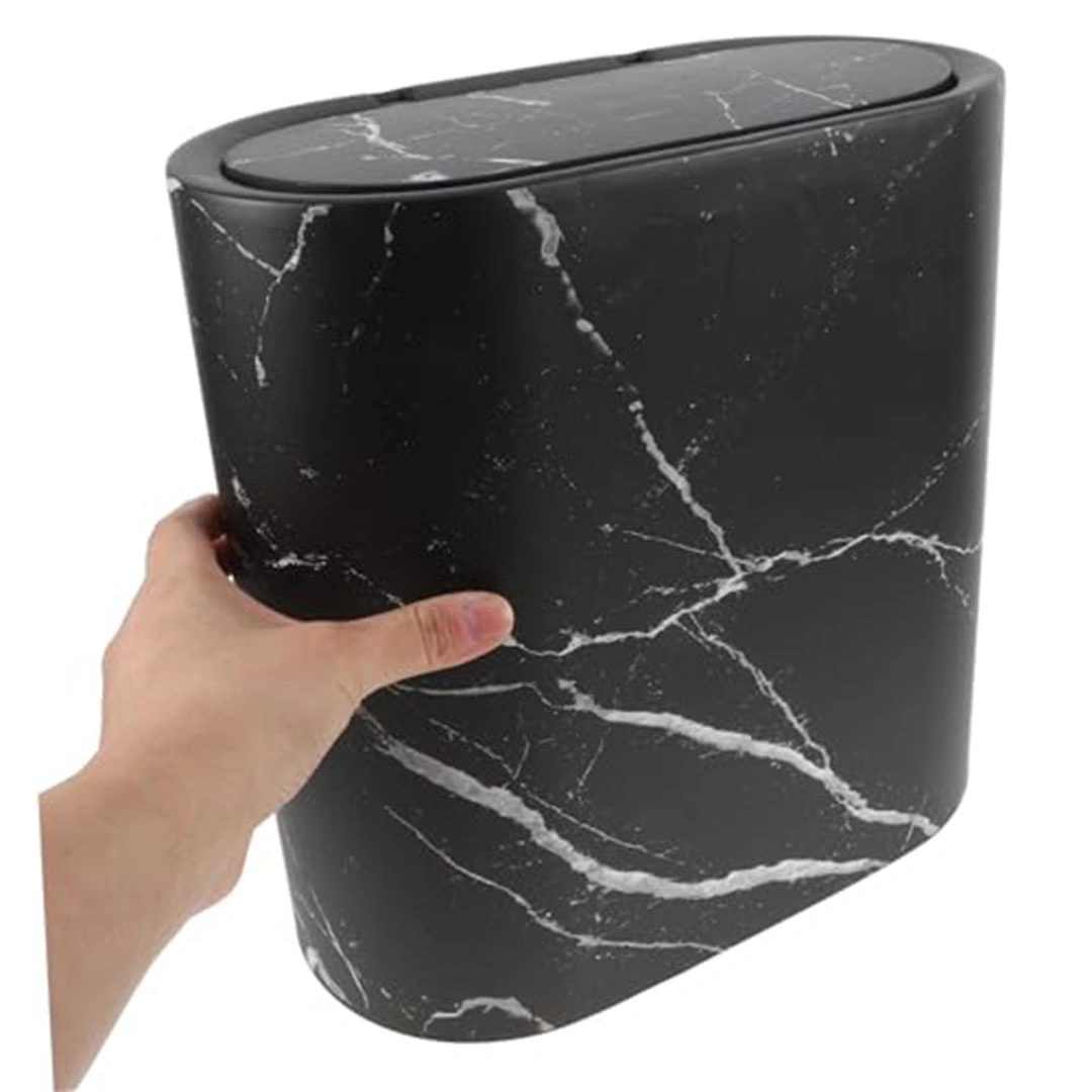 سلة قمامة بلاستيك شكل رخامي