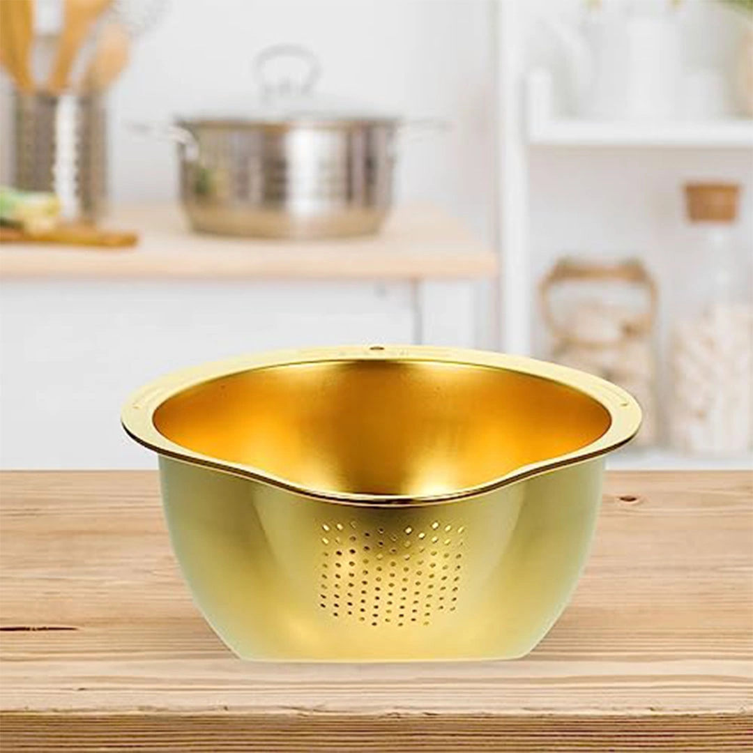 حوض غسيل استانلس كبير مع مصفاة للفواكه والخضار