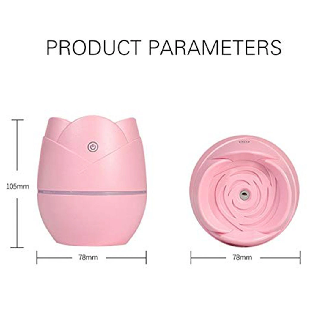 مرطب هواء منزلي 200 مللي - USB - وردي