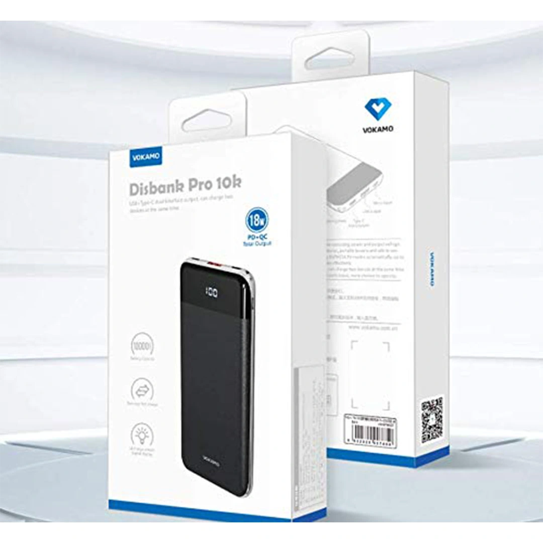 باور بنك برو بمخارج USB + Type-C لشحن جهازين - 10000 أمبير