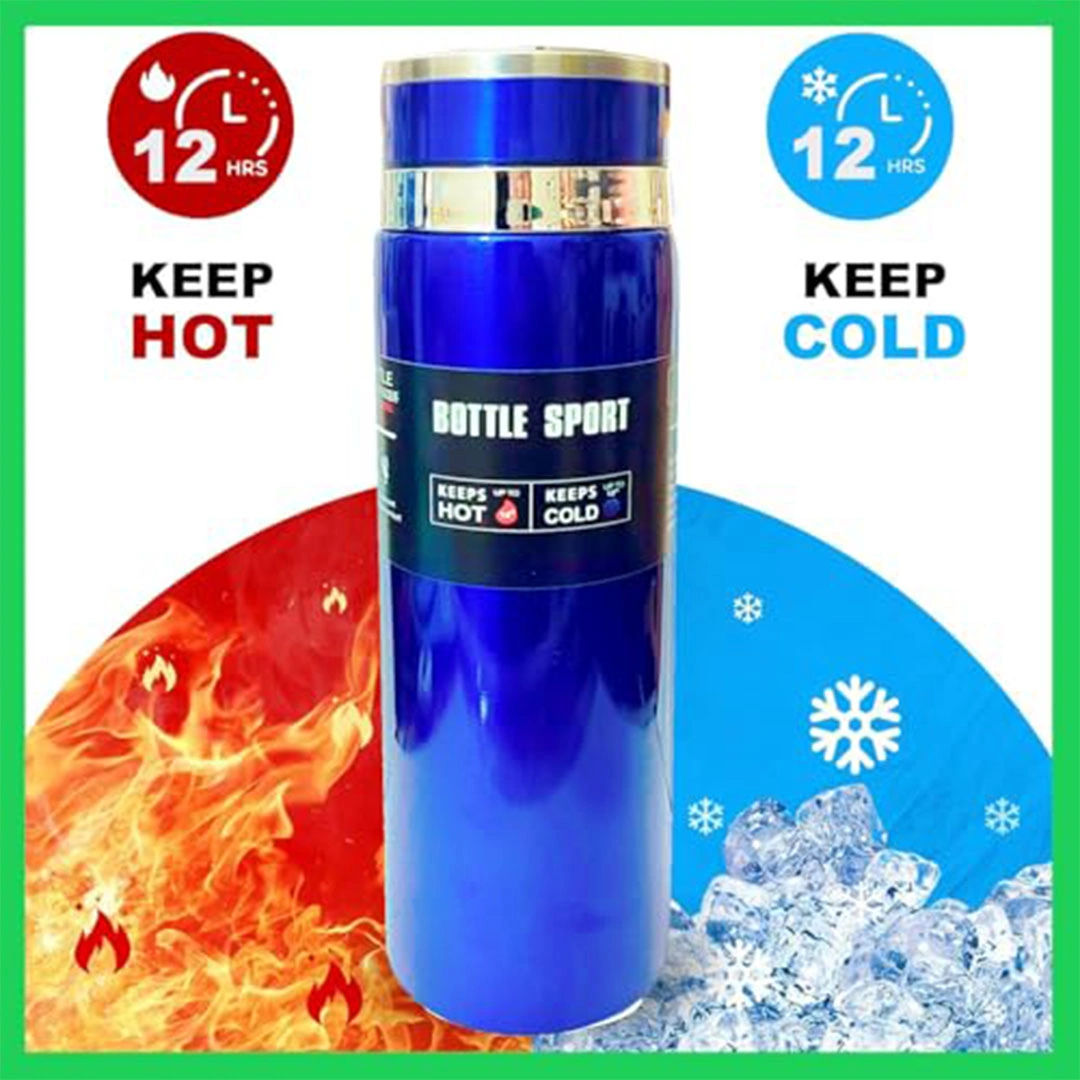 زجاجة مياه استانلس ستيل عازلة - 1 لتر - أزرق