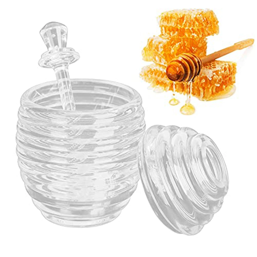 برطمان عسل شفاف مع ملعقة - 265 مل