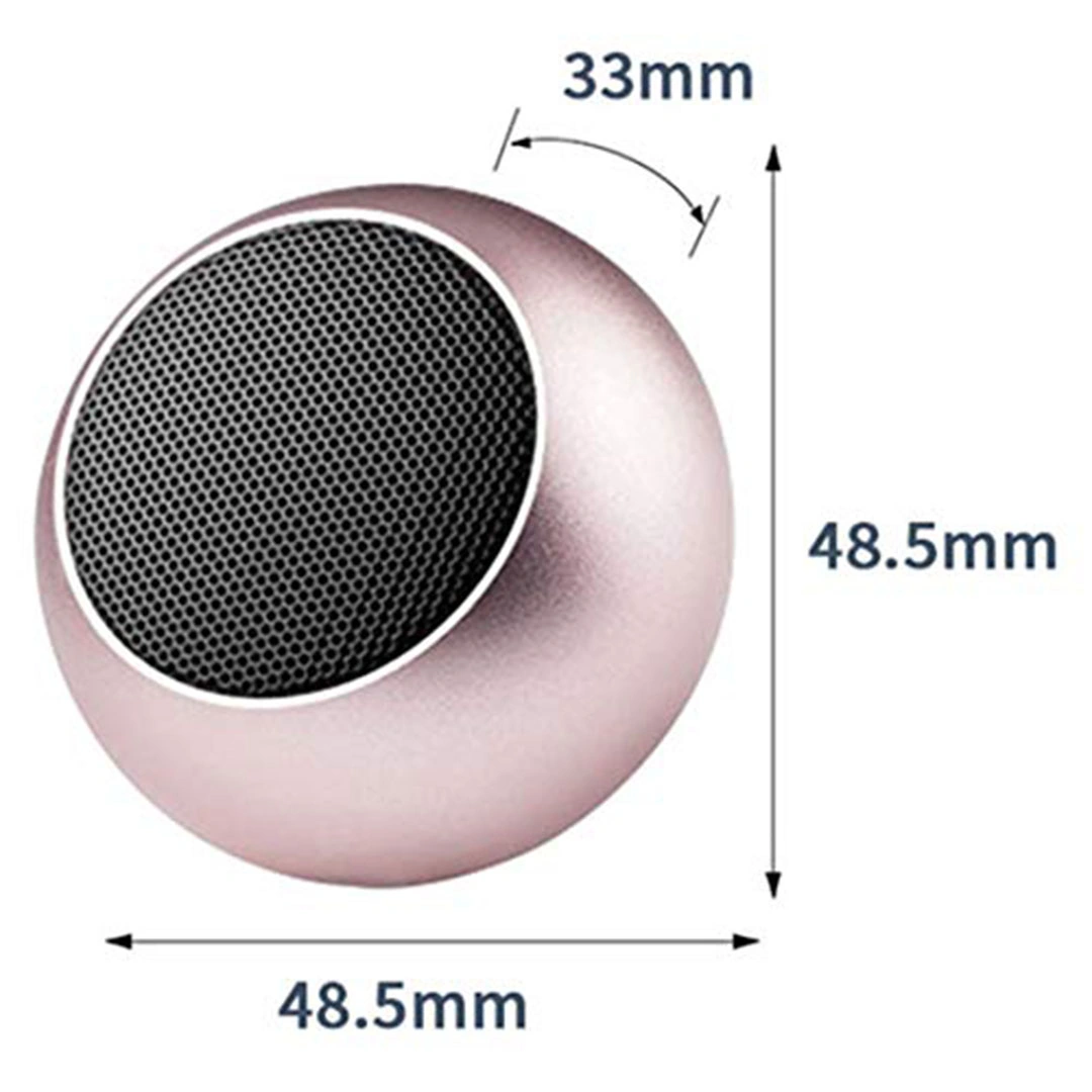 مكبر صوت بلوتوث صغير بصوت محيطي ٣٦٠ درجة - أسود