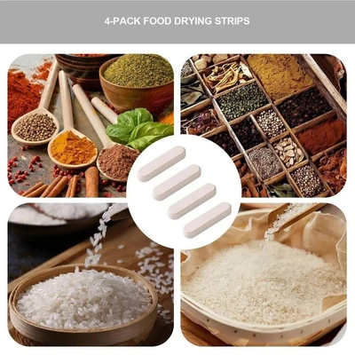 اصابع دياتوميت لسحب الرطوبة من الطعام المجفف - 4 قطع - أبيض