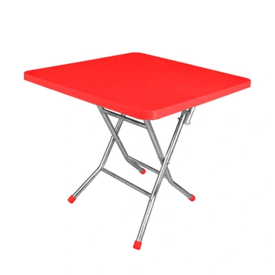 ترابيزة مربعة برجل معدن - برتقالي