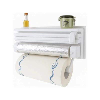 موزع ثلاثي منظم للمطبخ - 3*1 - أبيض