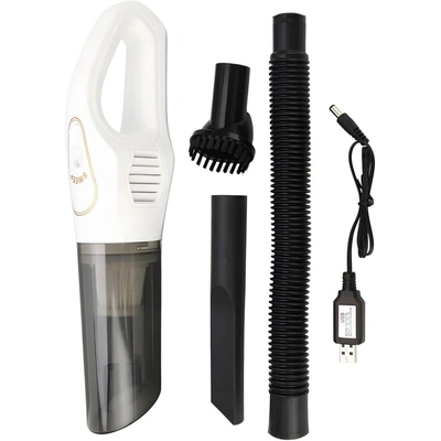 مكنسة كهربائية محمولة للسيارة - 12 فولت - أسود/أبيض